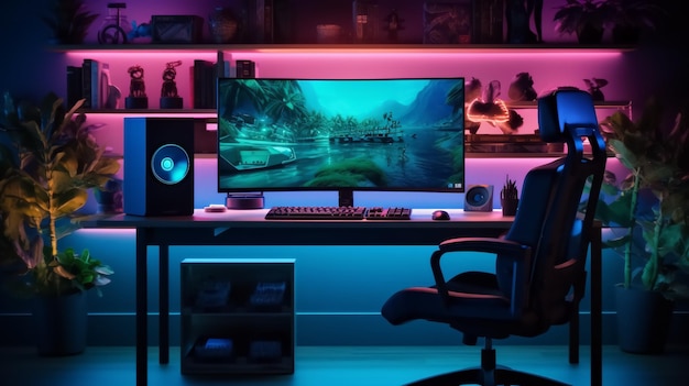 Pc desk setup