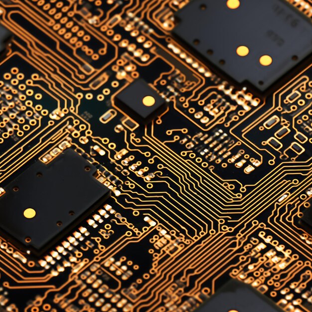 Premium Photo | Pcb with microchips