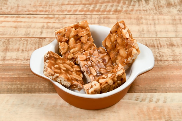 Pe de moleque, typical Brazilian peanut sweets are eaten at the June parties