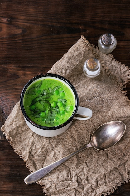 Pea cream soup