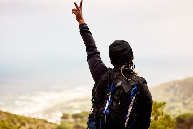 Peace to all the negativity Shot of an unrecognizable woman enjoying a day in nature