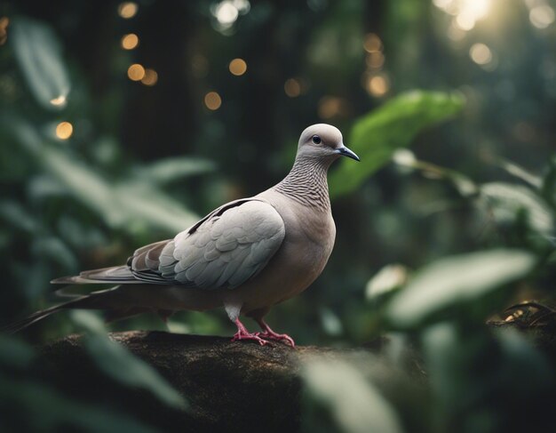 Photo a peace dove in jungle