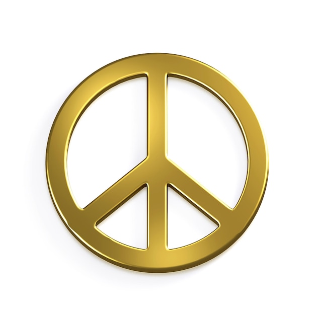 Peace Sign 3D Render Illustration