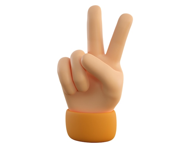 Peace sign human hand gesture