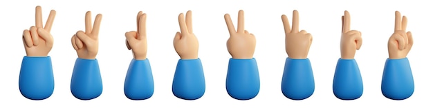 Peace sign human hand gesture