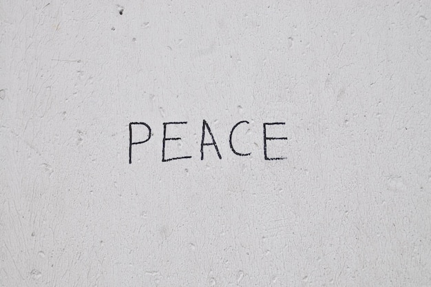 Photo peace written on wall