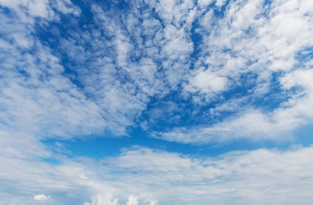 穏やかな青い空と白い雲