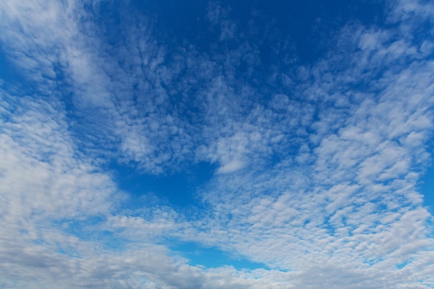 Peaceful blue sky and white clouds