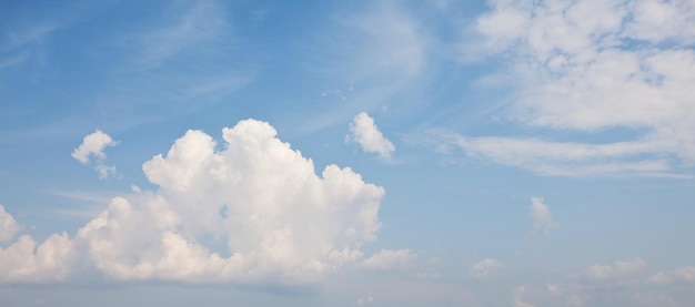 Peaceful blue sky and white clouds