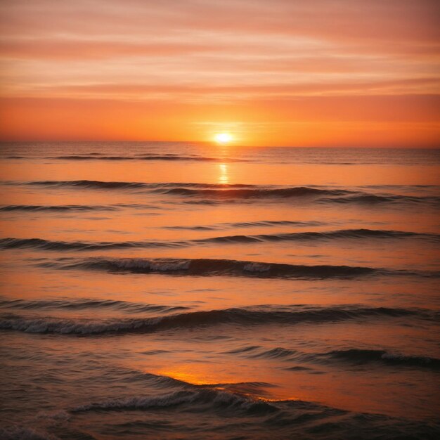 Peaceful and breathtaking sunset on the sea