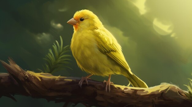 Peaceful Canary Illustration