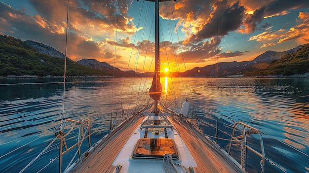 the peaceful feeling you have when cruising or sailing a boat Generative AI