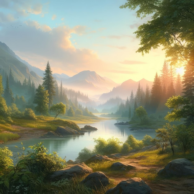 peaceful landscapes of nature ambient