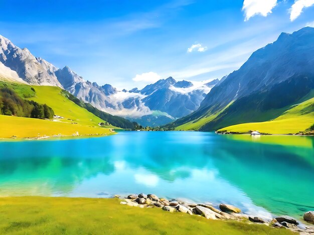 Peaceful landscapes pictures ai generated