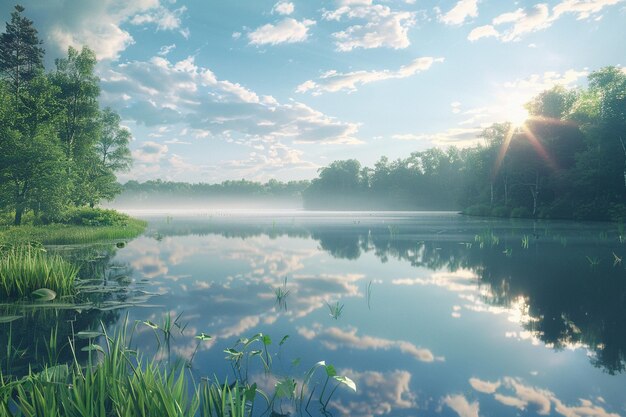 peaceful moments of reflection by a tranquil lake
