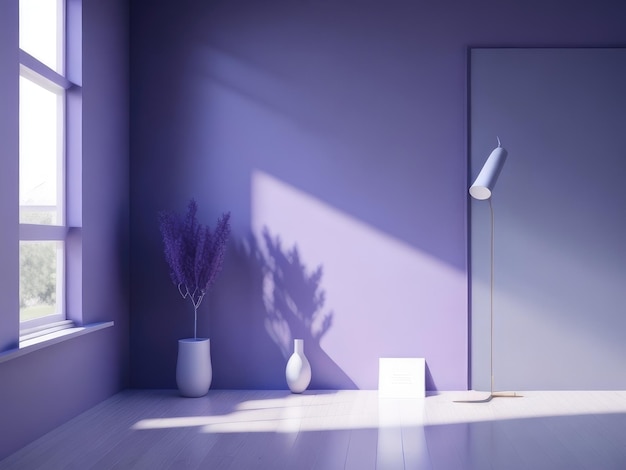 静かな紫色の部屋の背景