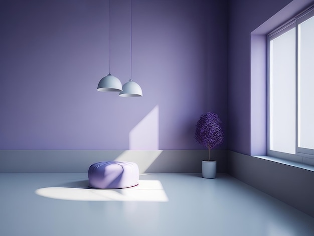 A peaceful purple room background