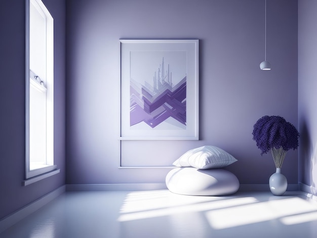 A peaceful purple room background