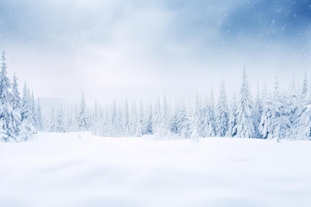 Peaceful and serene winter paradise snowcovered trees a scene of natural beauty and tranquility