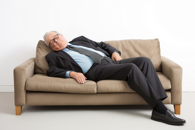 Peaceful Slumber Elderly Man39s Relaxation