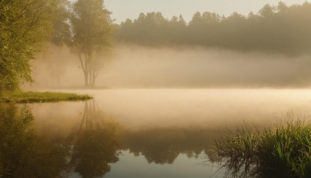 Peaceful still pond tranquil scene landscape