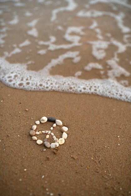 Peaceful water and sand composition