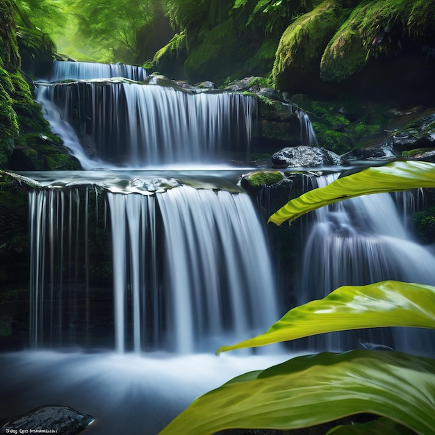 Peaceful Waterfall Landscape