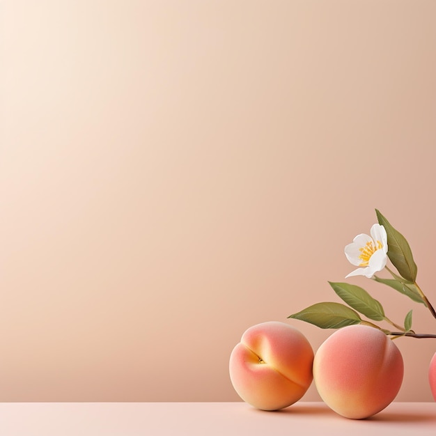 Photo peach background and surface for a product mockup