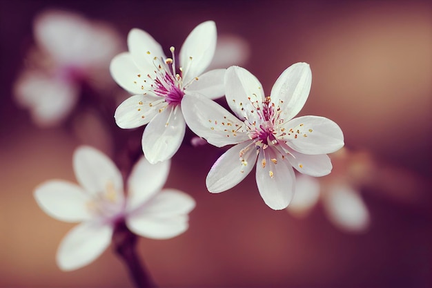 Peach blossom flowers