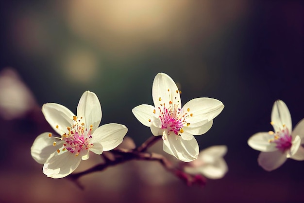 Peach blossom flowers