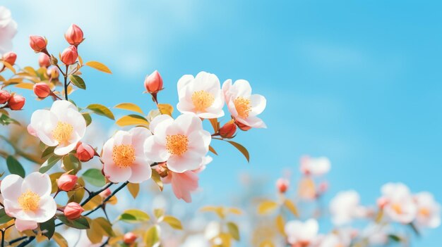 Peach Blossom in spring sunlight