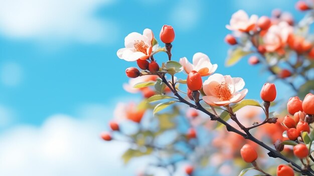 Peach Blossom in spring sunlight