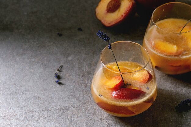 Peach cocktail lemonade