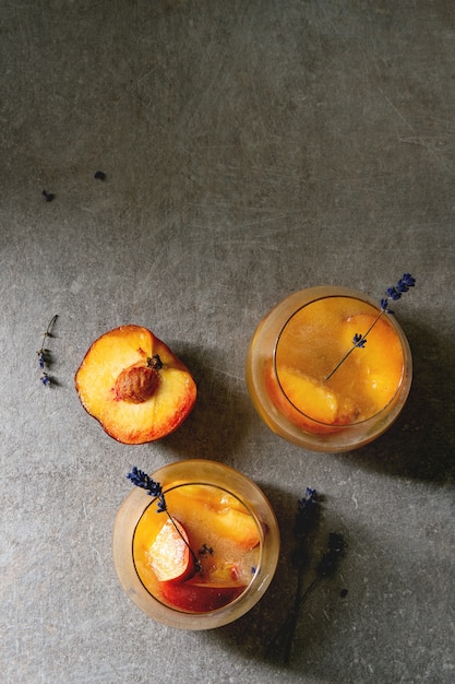 Peach cocktail lemonade