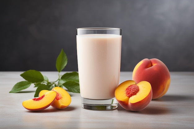 Peach Flavored Yogurt Breakfast Beverage