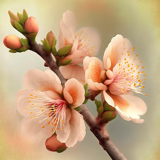 Peach flowers