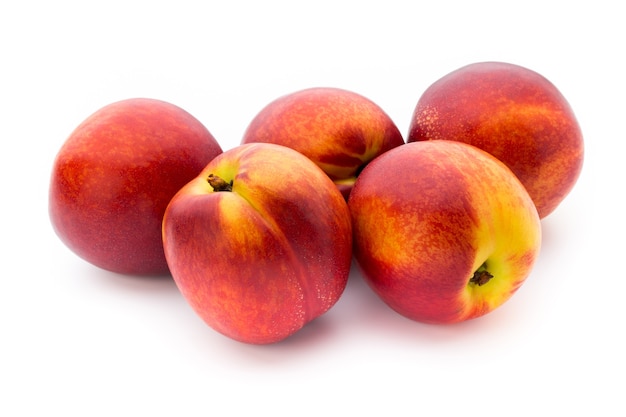 Peach. Fruit with isolated on white surface.