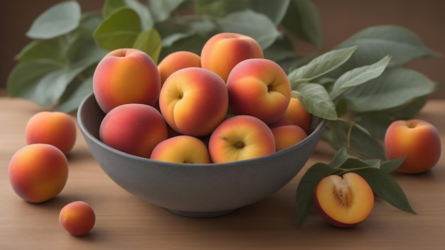 Peach fruits illustration