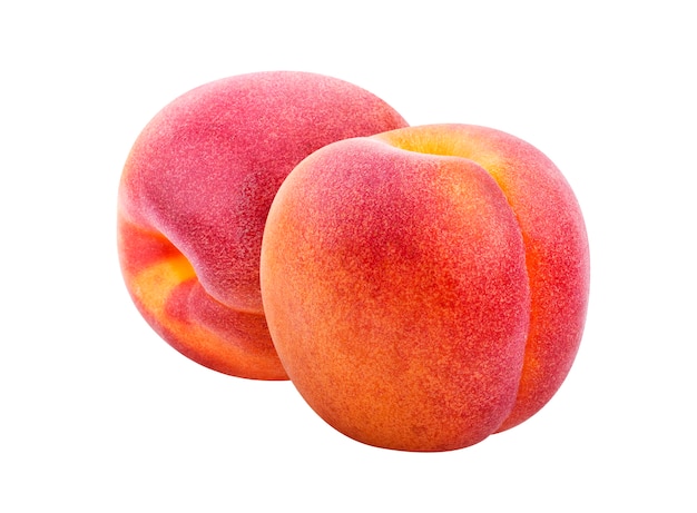 Peach fruits isolated