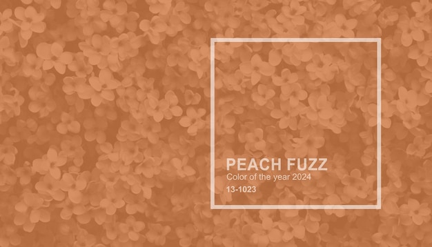 peach fuzz color flower wall color of the year