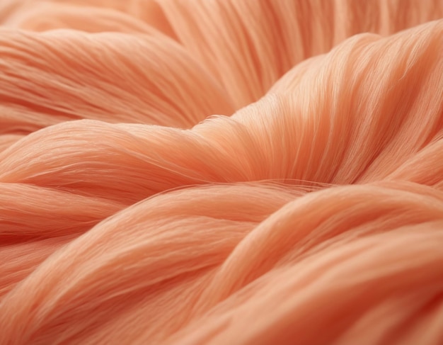 Peach fuzz color wavy silk texture background