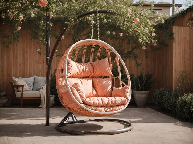 Peach Half Swing Chair