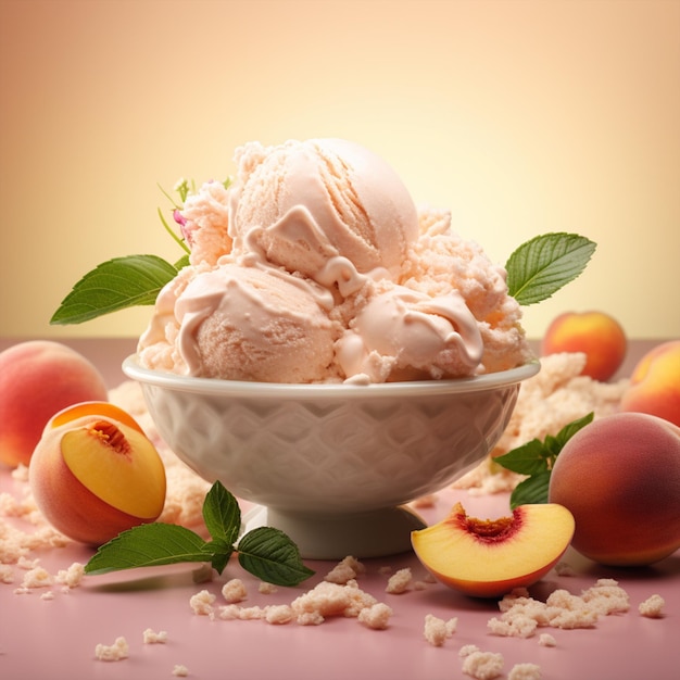 Peach icecream