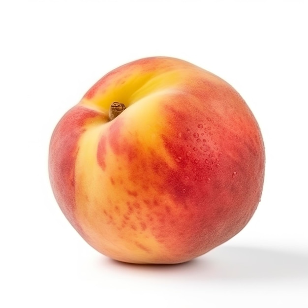 Peach isolated on white background generate ai