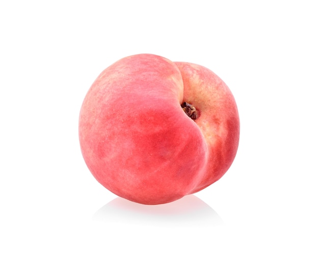 Peach isolated on white background