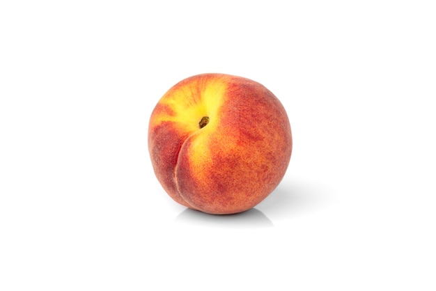 Peach isolated on white.