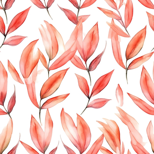 Peach leaves pattern isolated