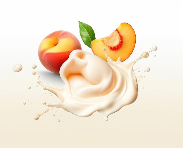 Peach milkshake advertising