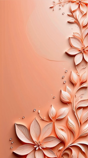 Фантастический цветочный дизайн персиковых лепестков в мягких тонах