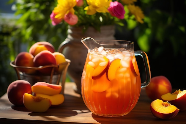 Peach Sangria Mexican Drink